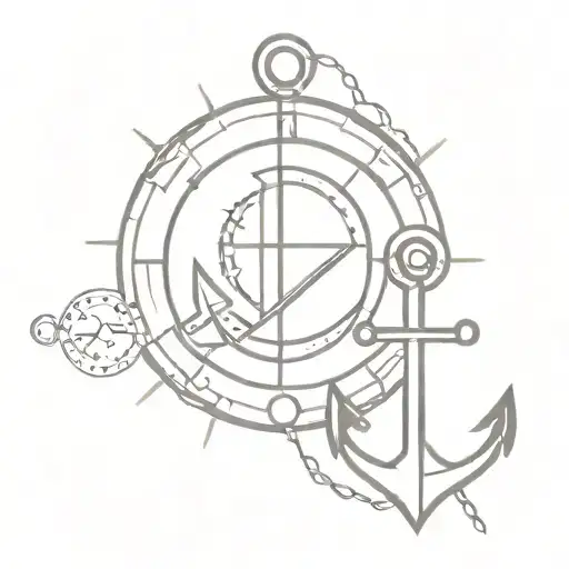 Boat Anchor And Compass