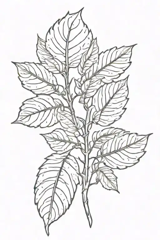 Minial Julius Ceaser Leafes Tattoo Design