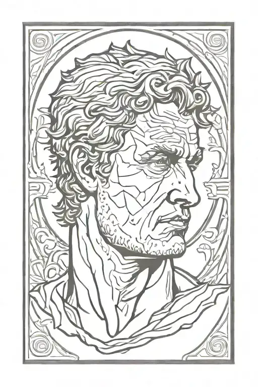 Minial Julius Ceaser Tattoo Design