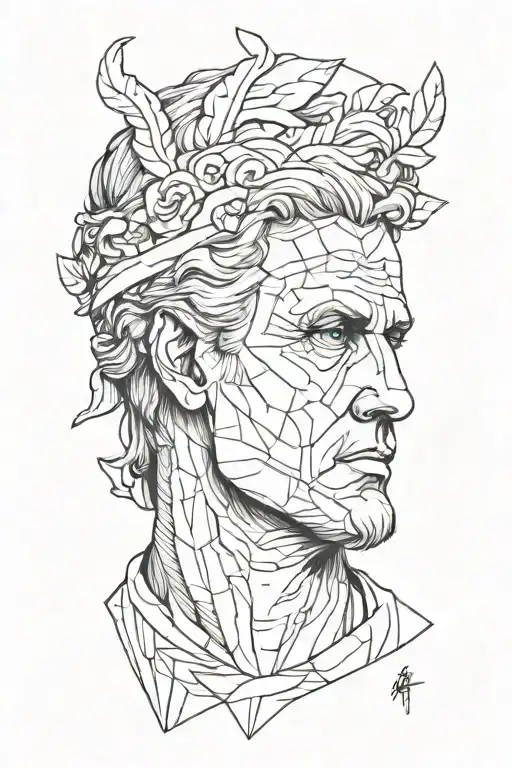 Minimal Julius Ceaser Tattoo Design