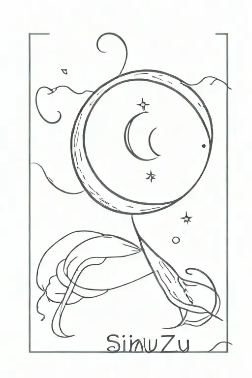 Moon With The Word 'Sinzu'