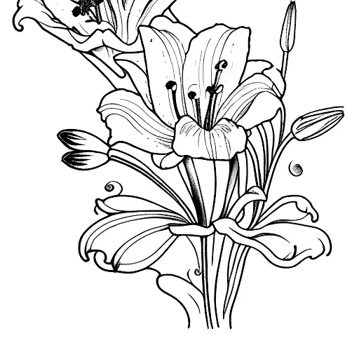 Lily Of The Vally And Narcisus