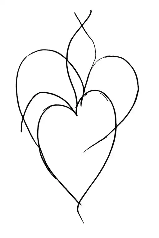 Heart Sketch With Double Digital