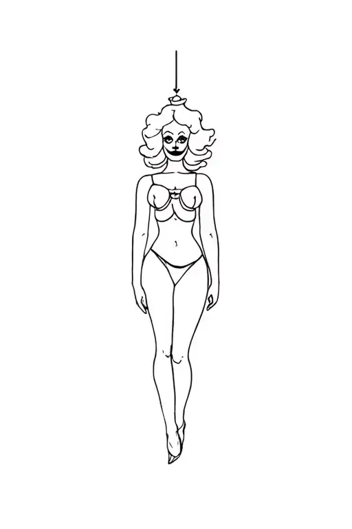 Sexy Woman Body Clown Girl Pin