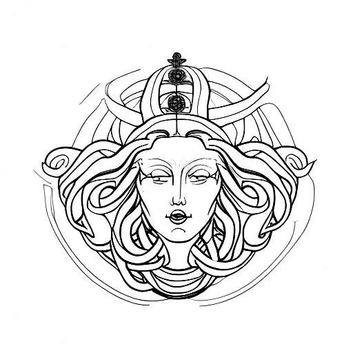 Medusa With A Celestial Crown