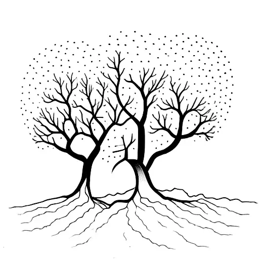 Three Trees Of Different Heights