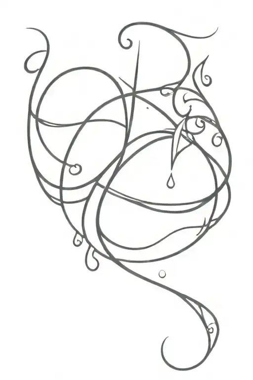 Infinity Sign Flame And Water Drop