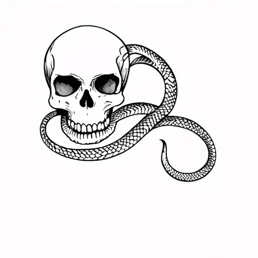 Skull And Snake Wrapped