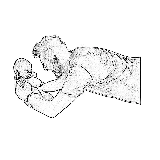A Man Holding A Baby
