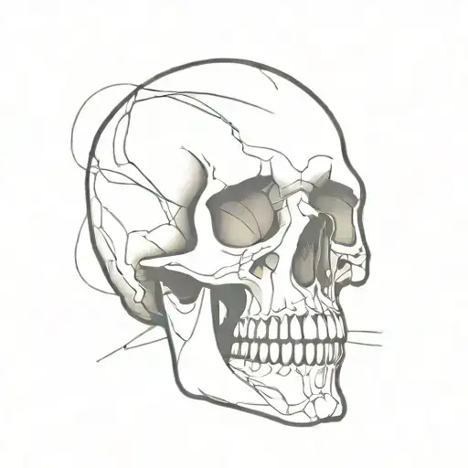 A Minimalist Design Of A Skull With Emotional Expressions