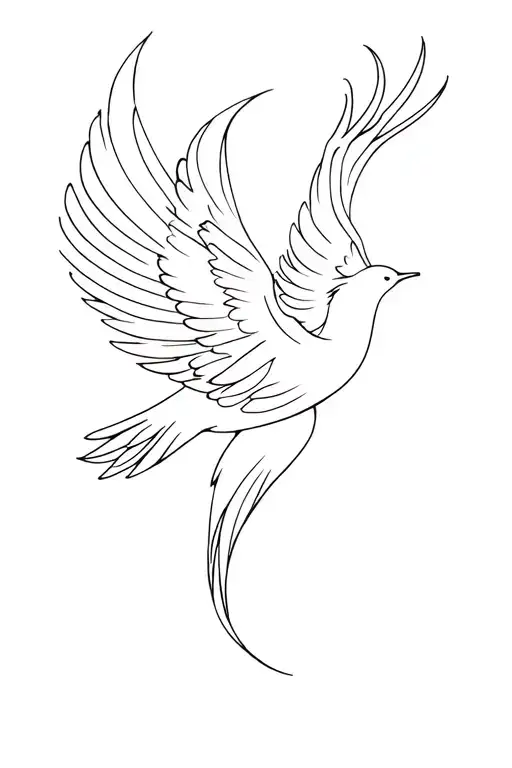 Phoenix Bird Flying