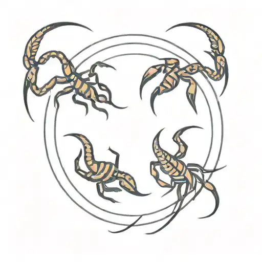 Three Scorpions In A Circle