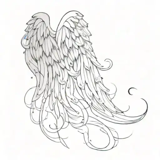Angel Wings With Smoke Forming The Shape