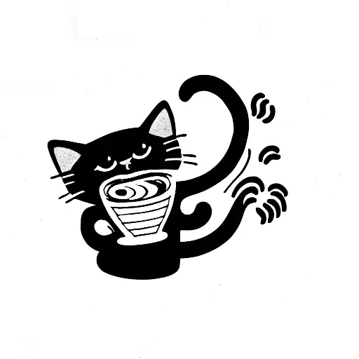 Cat With Coffee