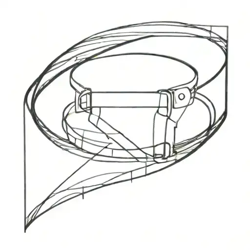 Thigh Cuff Garter From 2 Abstract Grunge Brush Strokes