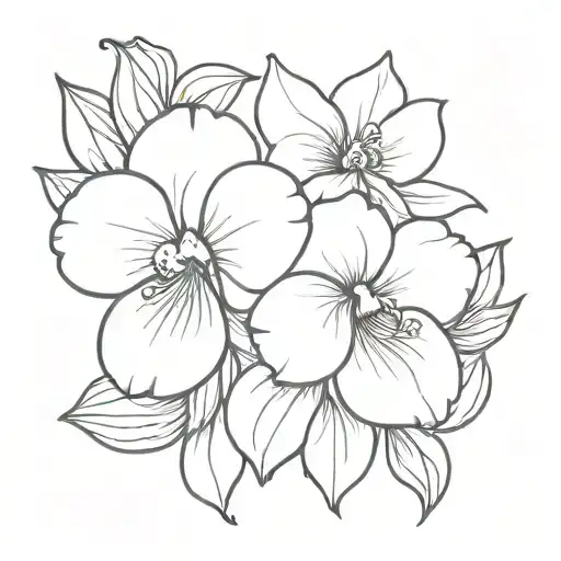 Pansy Dahlia And Orchid Flowers