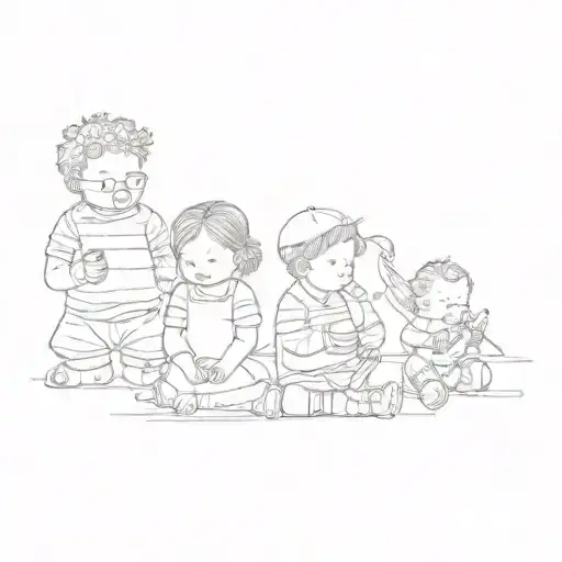 A Group Of Children