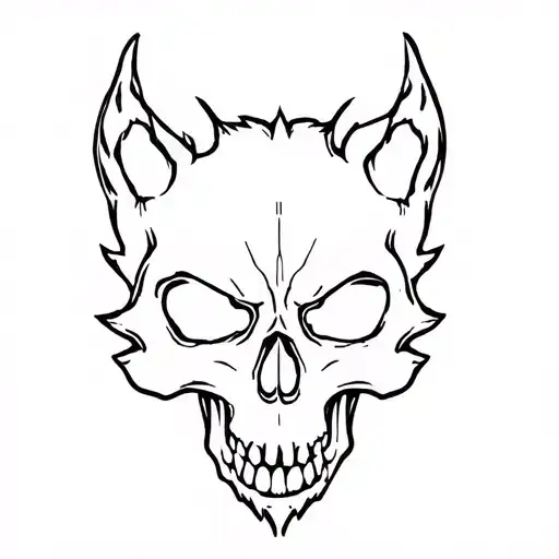 Skull With A Wolf Paw On Top Of It