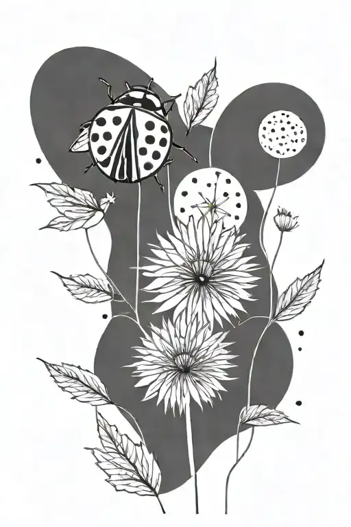 Ladybug And Dandelion