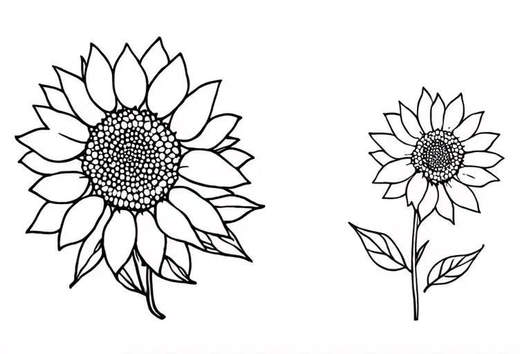 Sunflower Growing Together