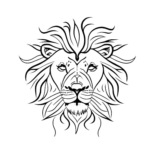 A Minimalist Tattoo Of A Lion Wearing Sunglasses And Holding A Film Strip