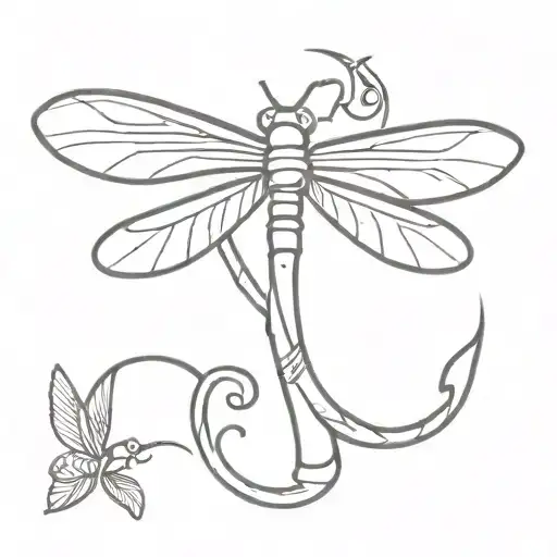 Fireman's Axe With Dragonfly On Handle