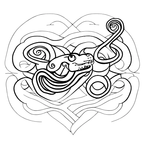 Snake In The Shape Of A Heart