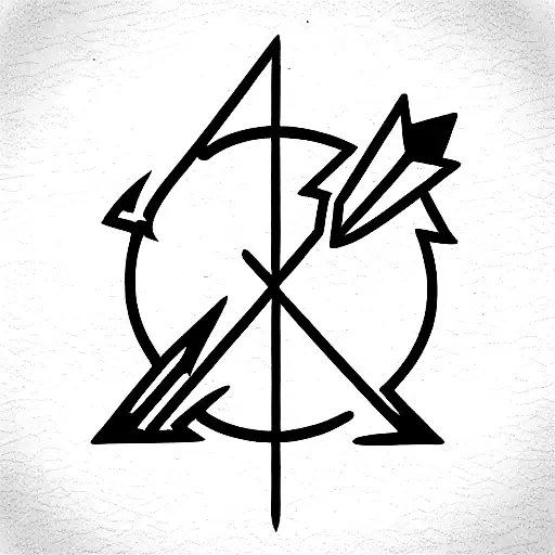 Tarot Card With Arrow