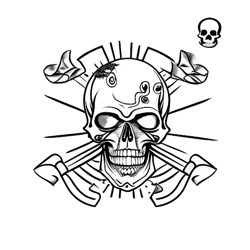 Black Skull On The Forearm