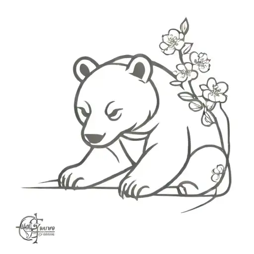 Bear With Cherry Blossom