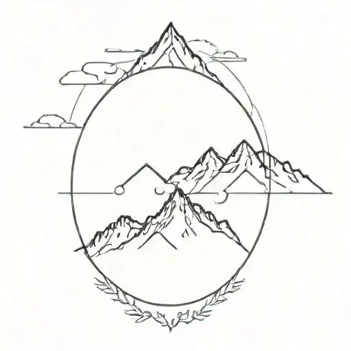 Mountain Range And Barbell