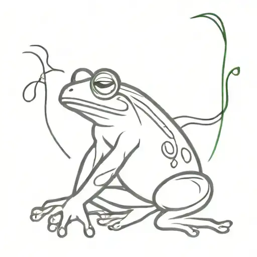 Frog Fighter Sitting Alone