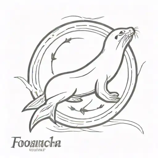 Seal Without An Arm With The Word Focamocha