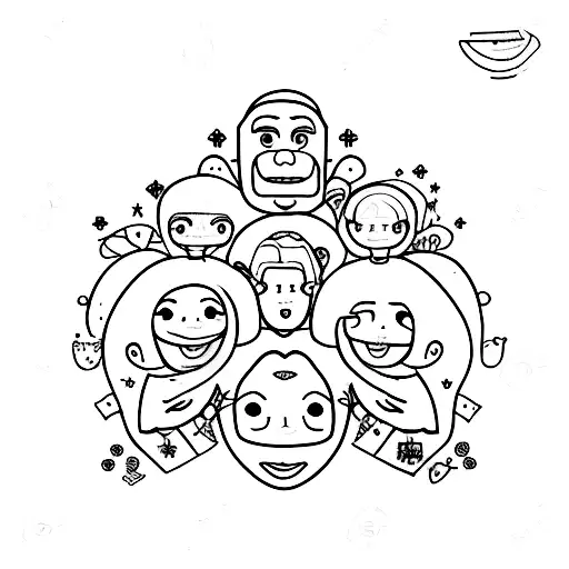 A Letter Collage Of A D M M M Ra Forming A Family Portrait