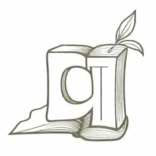 Book Open With The Letter T In It