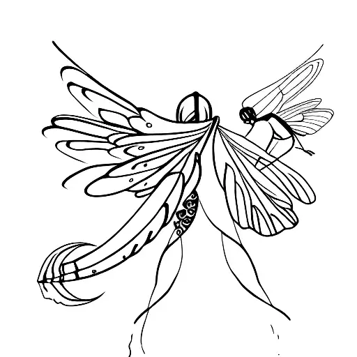 Dragonfly And Angel