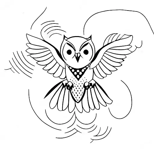 Minimal Owl In Flight