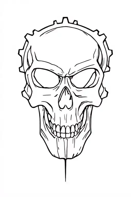 Harley Davidson Skull Gear Race Ride