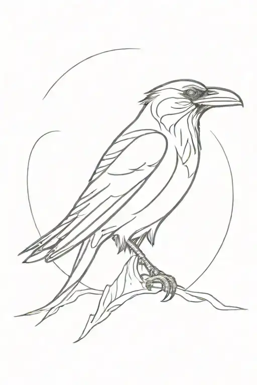Raven Tatoo Design