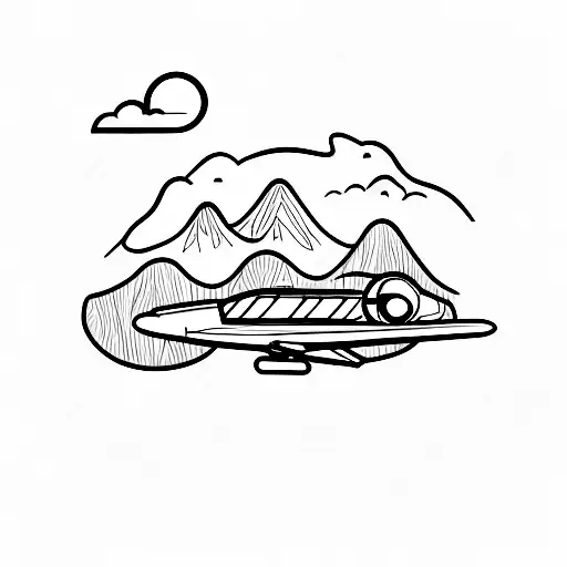Mountain And Plane