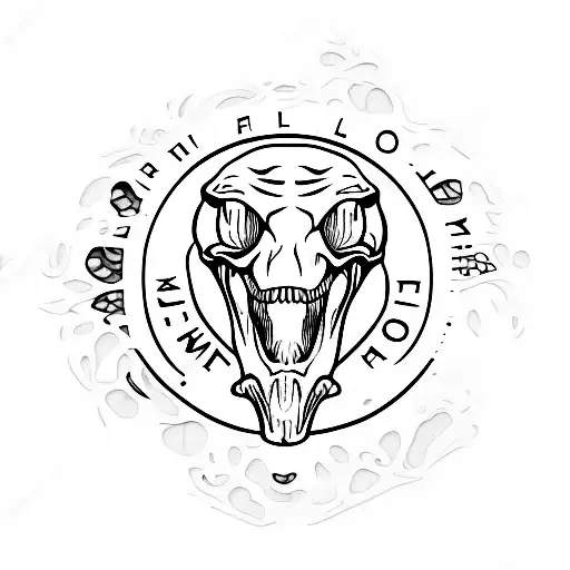 Alligator Skull With Florida Carved Into The Skull