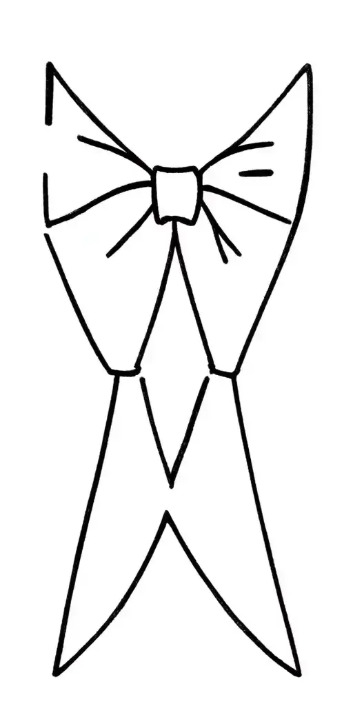 Minimal Bow Tie Which Looks Like K Name Letter