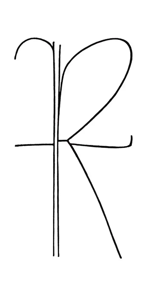 Minimal Bow Which Looks Like K Name Letter