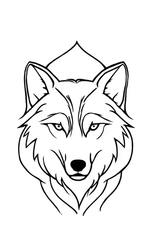 Masculin Wolf Tattoo Design