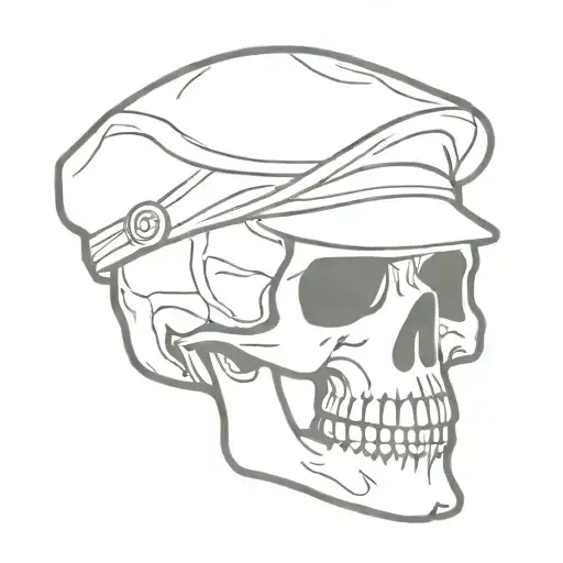 Skull Military Hat