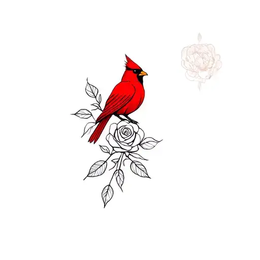 Cardinal And Rose