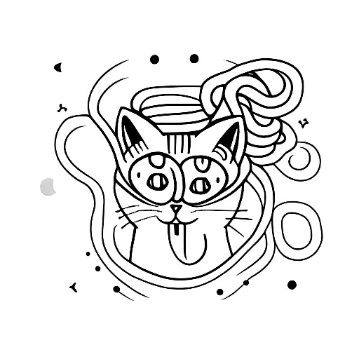 Cat Playing With Yarn