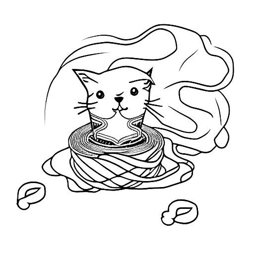Cat Playing With Yarn