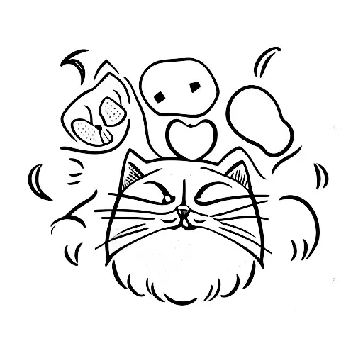 Cat With Potato On Face