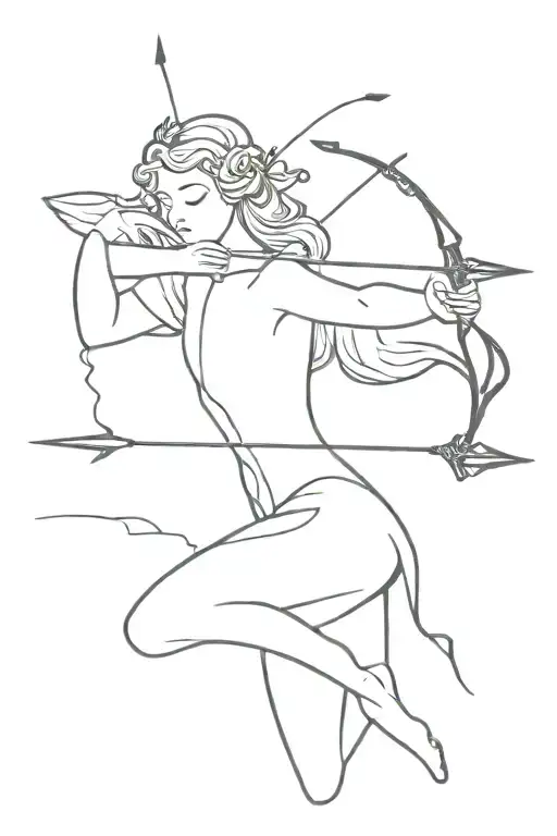 Small Angel Shooting Arrow